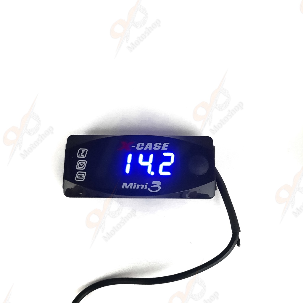 Voltmeter Aki Jam Digital Temperatur Suhu 3 In 1 Voltmeter 3 Fungsi Motor Mobil Waterproof Indikator Digital Voltase Aki Jam Suhu