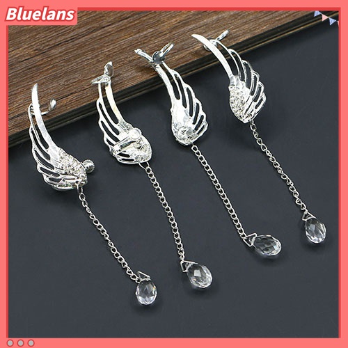Anting Stud Tanpa Tindik Bentuk Sayap Malaikat Model Hollow