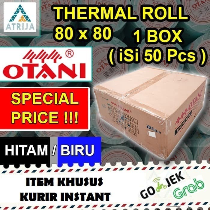 

Kertas Thermal Otani Kertas Thermal Roll 80X80 Khusus Grab/Gojek Instant