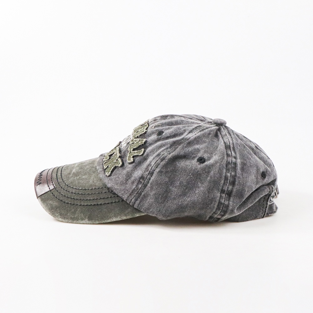 Topi Baseball Snapback Original The Black Retro Washed Style - F122 - 7RFH48DG Dark Gray