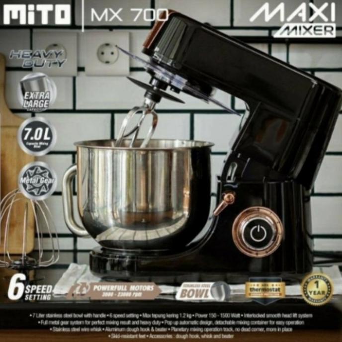 New Mito Mx 700 Mitochiba Stand Mixer Mx700 Hitam Putih Donat Mie B Slv Diskon