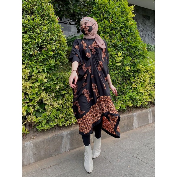 wayang kaftan - kaftan batik - baju muslimah jumbo - gamis rayon - batik solo murah