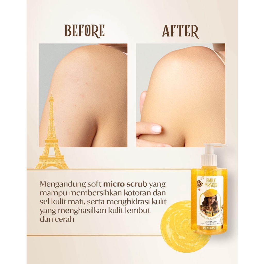 BONAVIE x Emily In Paris Gentle Shower Scrub Citron Glace