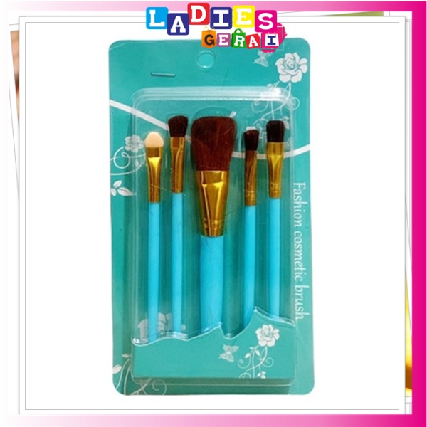 Brush Make Up 5 In 1 / Kuas Make Up / Set Alat Make Up Import