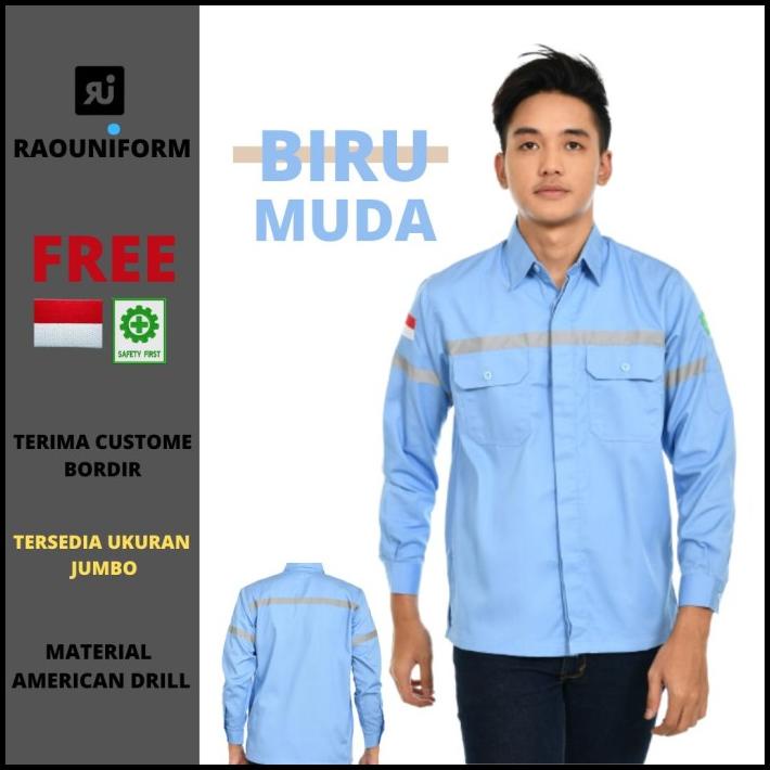 Baju Kerja Custom Bordir/Wearpack Murah/Seragam Kerja Lapangan Proyek