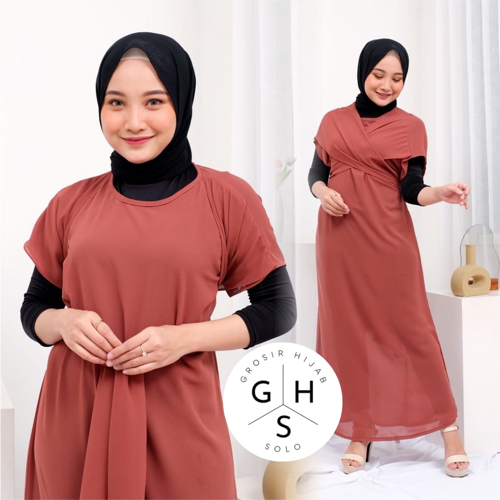 (DBY) GAMIS CIERA OVERSIZE ATASAN WANITA LONG DRESS CERUTI PREMIUM