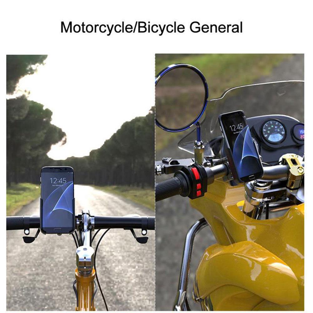 Rebuy Bicycle Phone Holder Untuk Motor Sepeda Aluminium Alloy Mount Bracket Stang Mount Anti-slip Adjustable GPS Holder