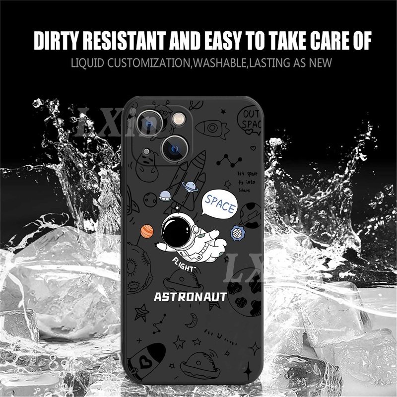 Soft Case Silikon Desain Astronot Luar Angkasa Untuk OPPO A57 2022 A17 A16 A16K A15 A55 A54 A53 A12 A5S A7 A3S A11k A31 A52 A94 A93 A37 4F 6f 7 F9