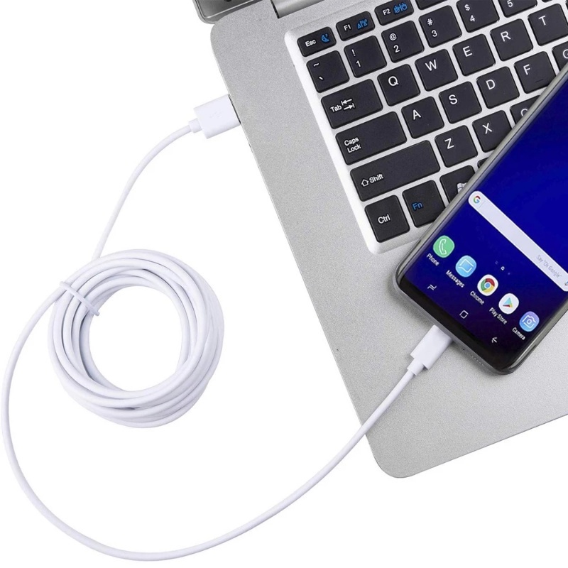 Kabel Data / Charger USB Tipe C Panjang Universal Warna Putih Tahan Lama