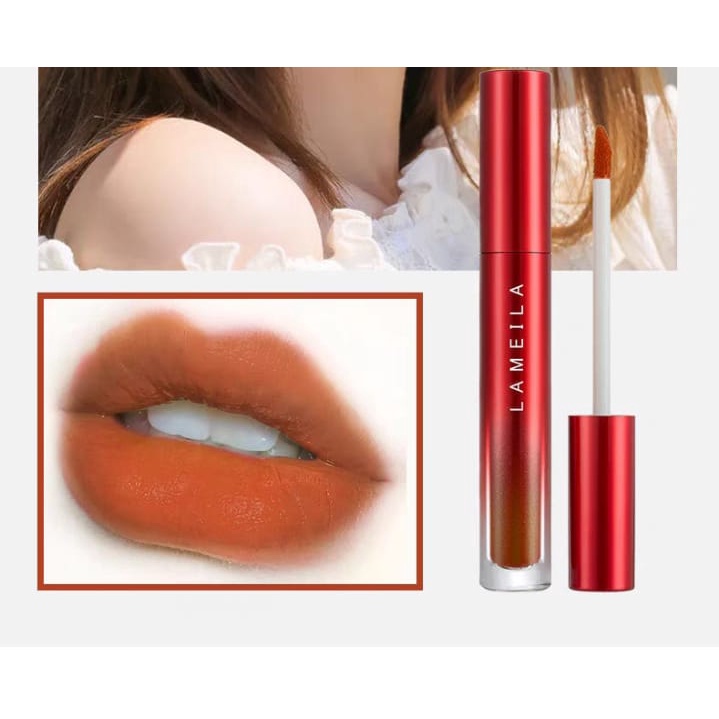 Lameila Lipstick Matte Just Red Edition Lipstick Wanita By Aurora 2026