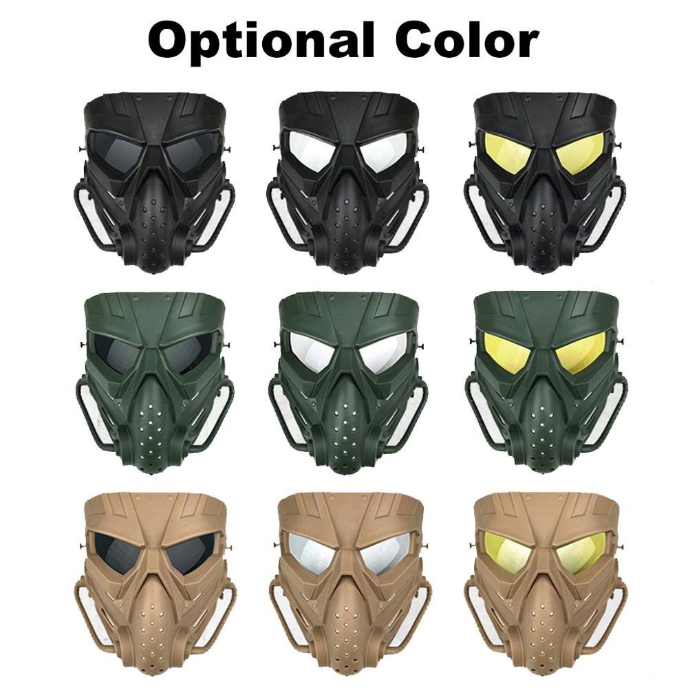Masker Topeng Airsoft Gun Paintball Full Face Anti Fog Model Alien - WST01 - Black