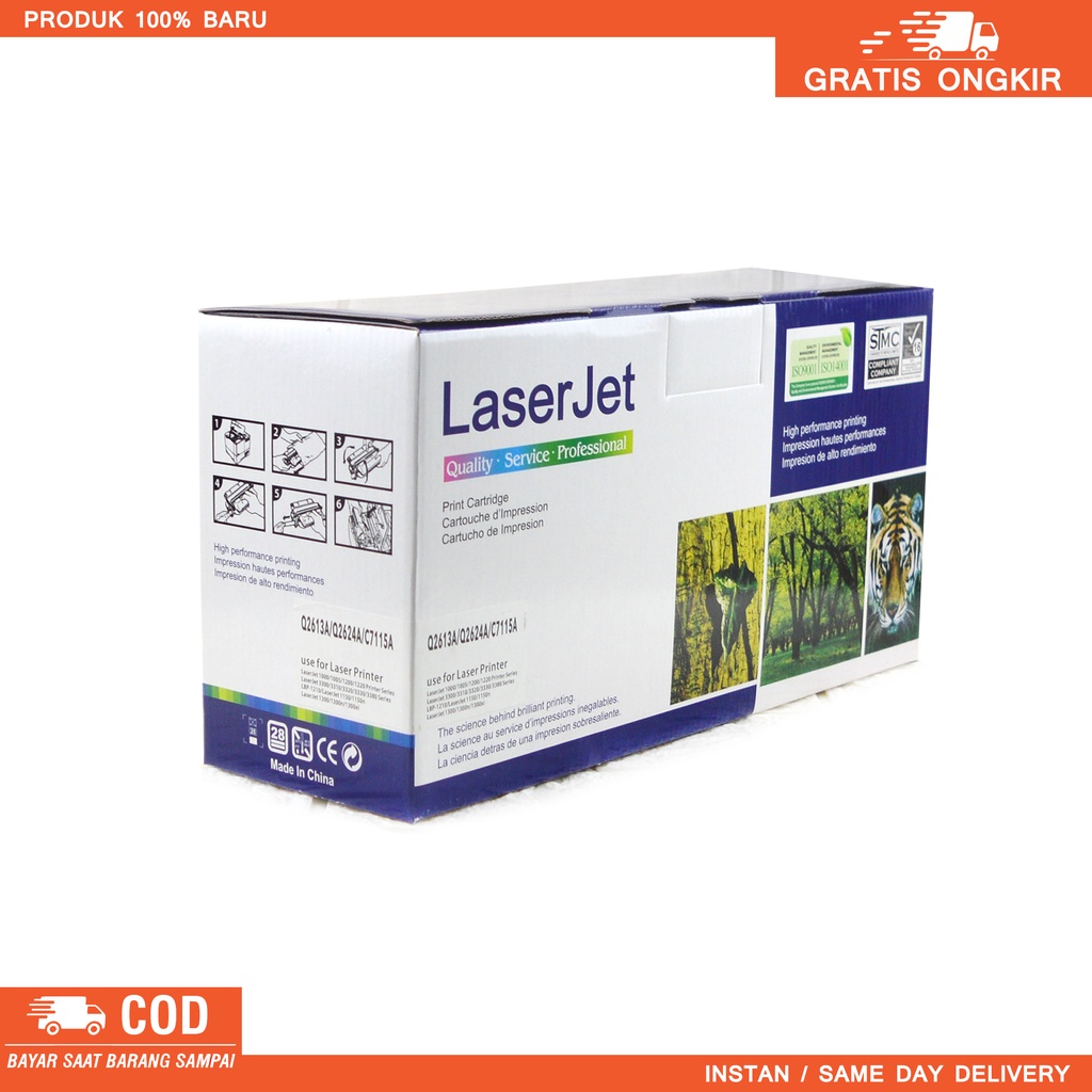 Toner Cartridge 15A untuk printer HP Laserjet 1000/1300/1200/3300 Compatible toner cartridge C7115A