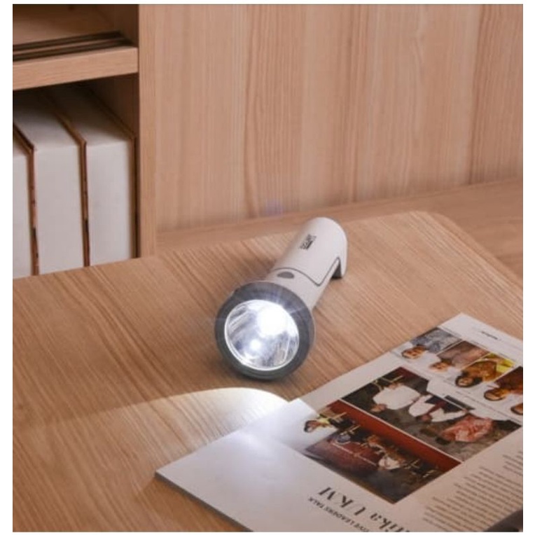Powerlite Senter Rechargeable Dengan Lampu Meja