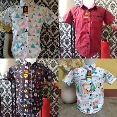 Kemeja Anak Laki Laki / Kemeja Motif Karakter