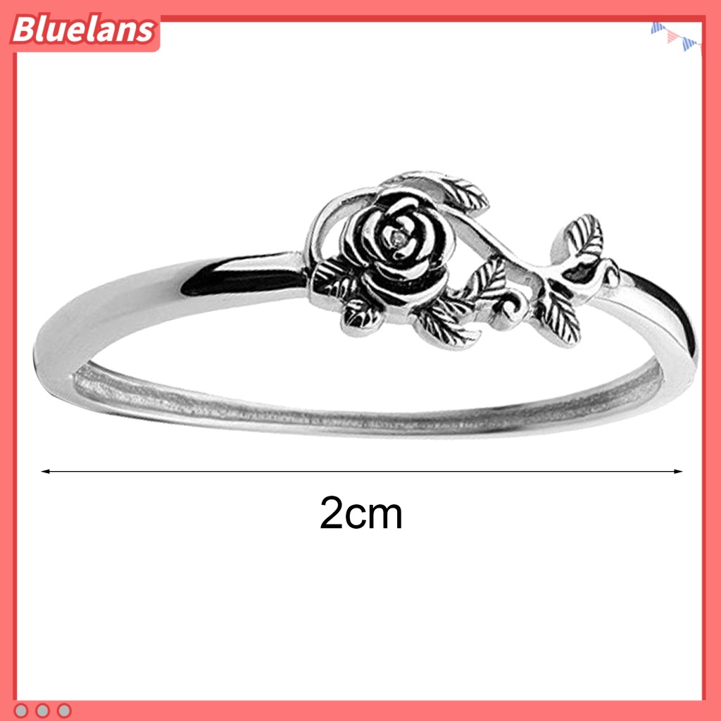 Bluelans Wedding Ring Rose Design Elegant Classic Delicate Wedding Ring