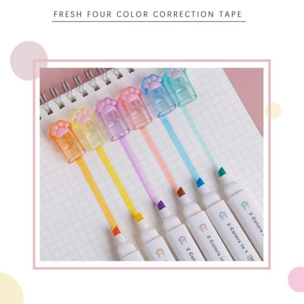 Preva 6PCS/Set Stabilo Pen Set Good-looking Perlengkapan Kantor Sekolah Menggambar Graffiti Alat Menulis Pena Warna Kepala Ganda