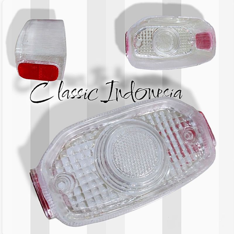 Mika lampu stoplamp belakang yamaha v75 rs100 l2g bening mtkc merah