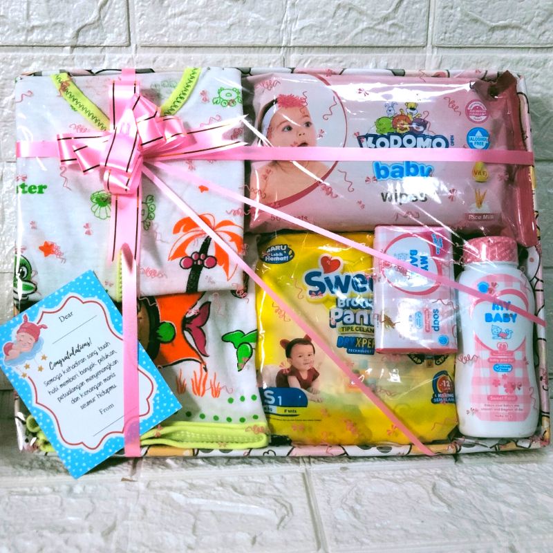 HAMPERS BAYI FREE KARTU UCAPAN/kado bayi baru lahir/ kado jenguk bayi