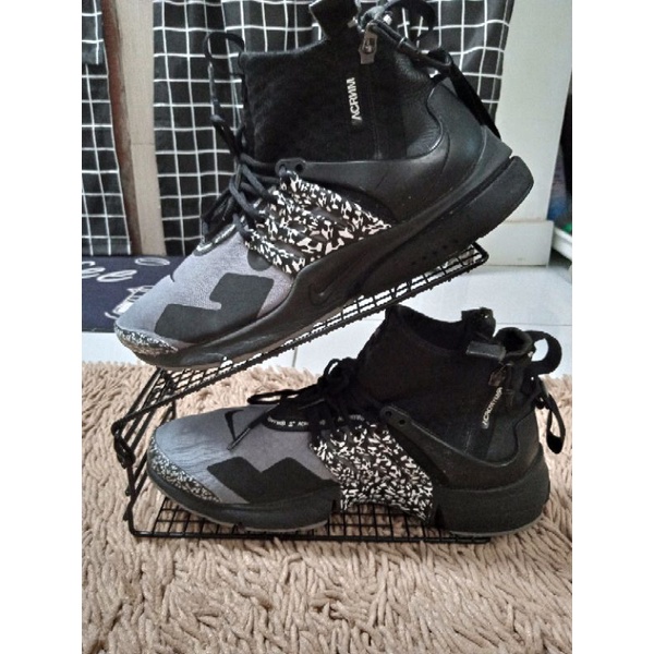 sepatu nike air presto mid x acronym black and grey size 44 insole 28 - legit