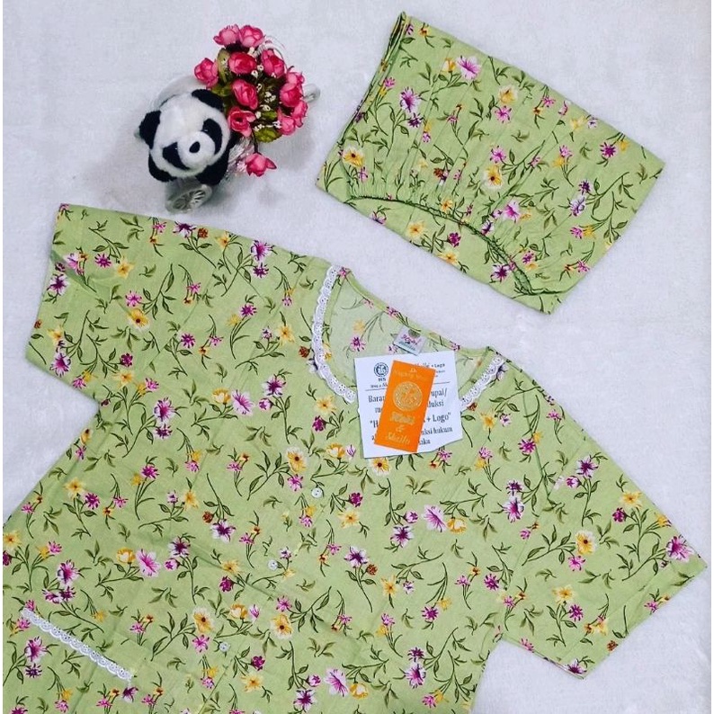 HOKI &amp; SHEILA BAJU TIDUR KATUN WANITA CELANA 3/4 (chikita flower)