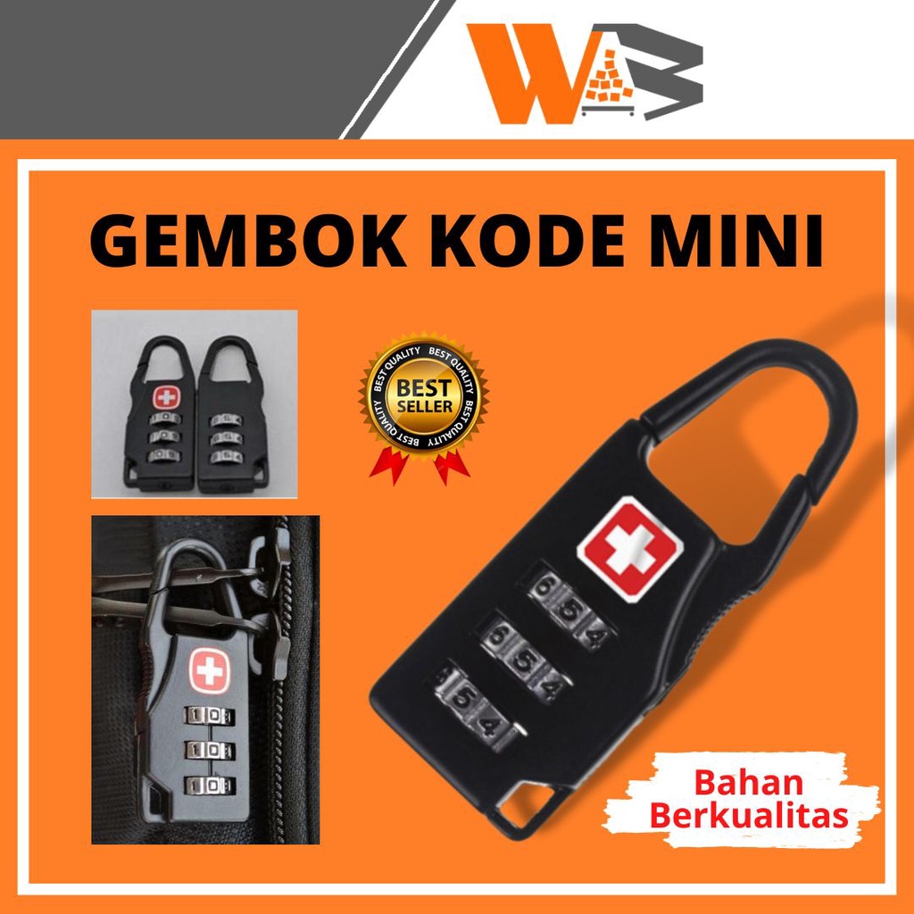 COD Swiss Gembok Koper Kode Angka Gembok Koper Password Code kombinasi Angka - Security lock bag For Koper Loker Tas Ransel Pengaman Anti maling