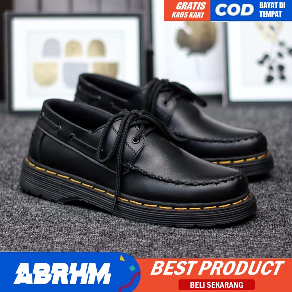 Sepatu Pantofel Kerja Formal Casual Hitam Pria Abrhm Daniel