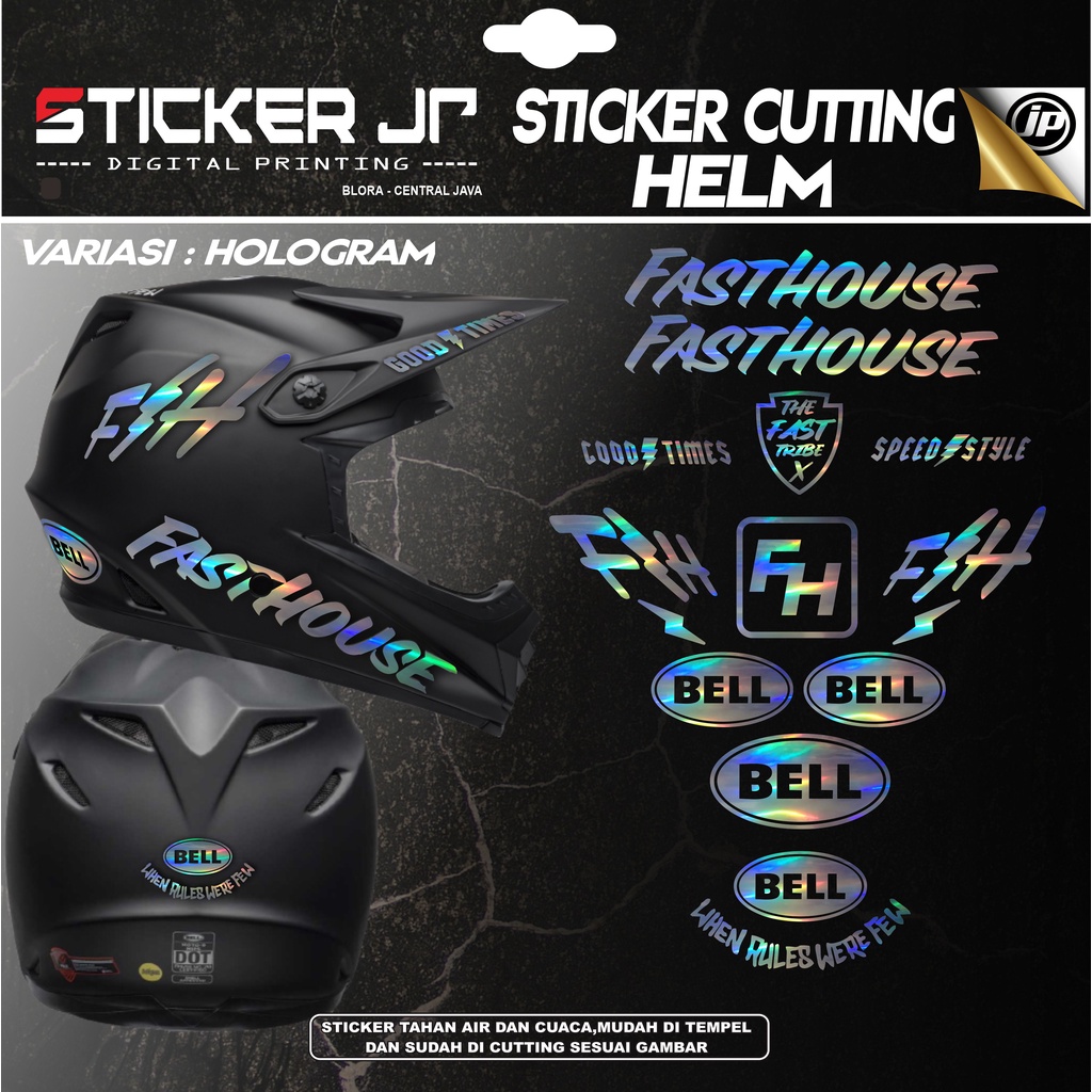 Sticker Cutting Helmet Bell Fasthouse - Stiker Helm Trail Bell Fasthouse JP-01