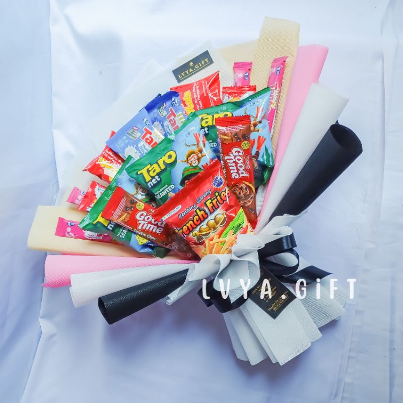 (SNACK 0008) Lvya.gift Buket snack random medium | Buket snack wisuda | Buket snack mix snack | Buket snack isi banyak