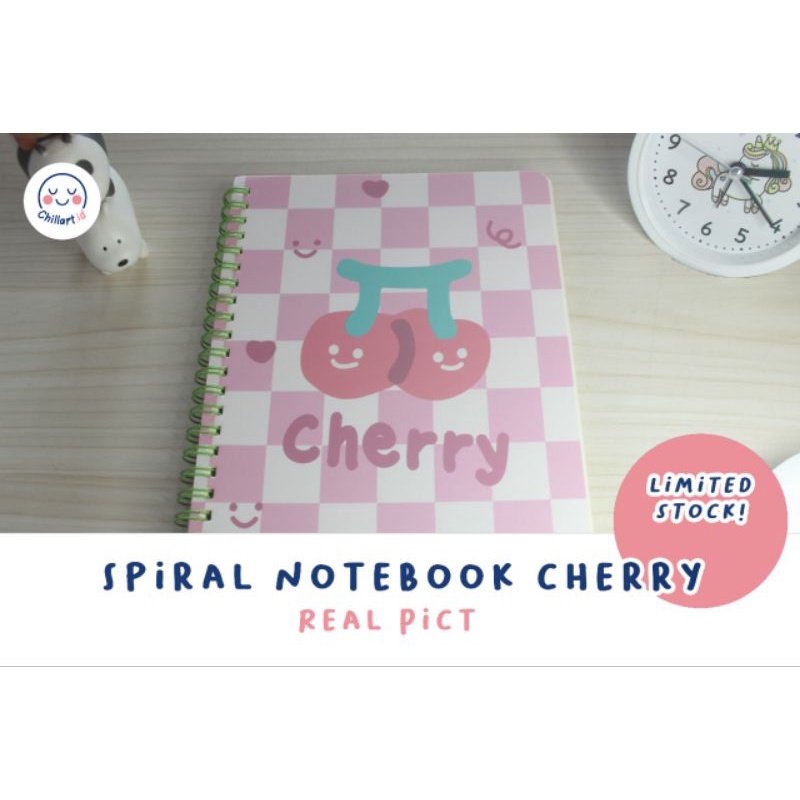 

[chillart.id] Spiral Notebook A5 Cherry