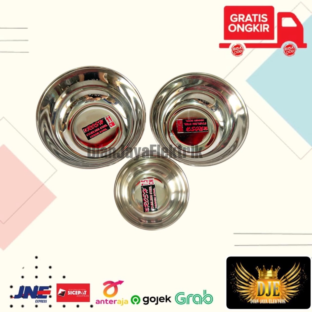 ROSH Dinner bowl mangkok stainless mangkok kuah 7,5cm 10cm 11cm