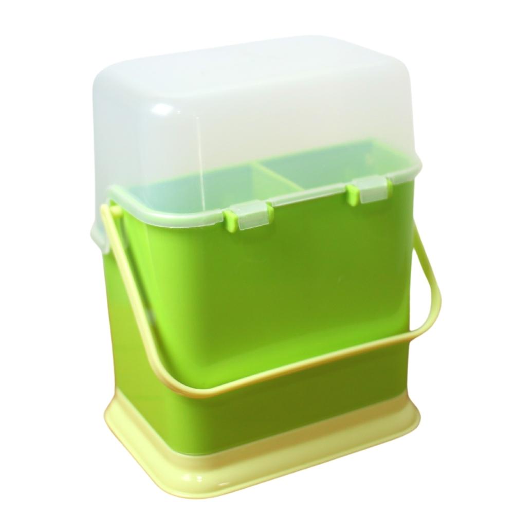 Tempat Sendok Tutup Segi Hijau Type TSS-1027