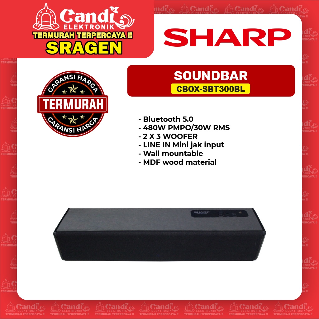 SHARP Soundbar Cbox-SBT300BL