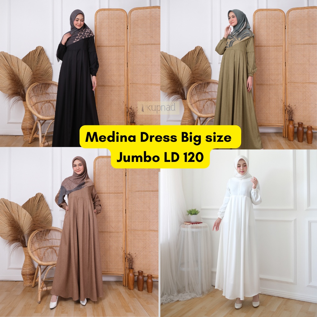 KUPNAD Gamis Jumbo Medina Dress LD 120  CM Big Size