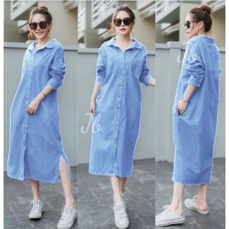 long dress style korea / maxi dress korea / dress wanita style korea