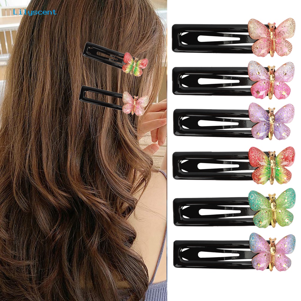 Jepit Rambut Model Butterfly Warna Gradasi Untuk Wanita