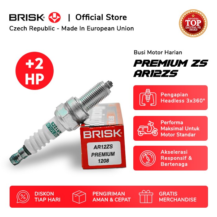 Busi Motor BRISK Premium ZS AR12ZS