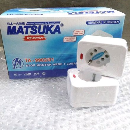 Stop Kontak Arde Lampu Matsuka 1Lubang TA9901