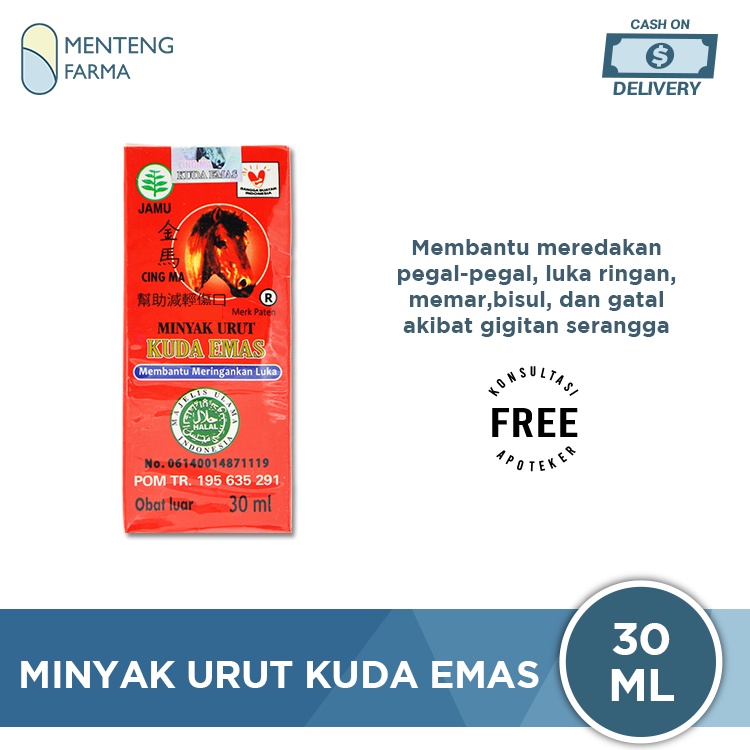Minyak Urut Kuda Emas 30 mL - Cing Ma Obat Luka Pijat Urut