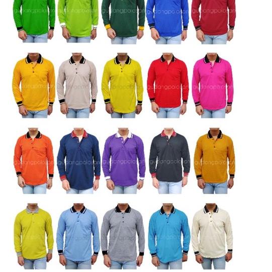 Makin laris--GP Kaos Polo/Polo Shirt/Kaos Kerah Lengan Panjang