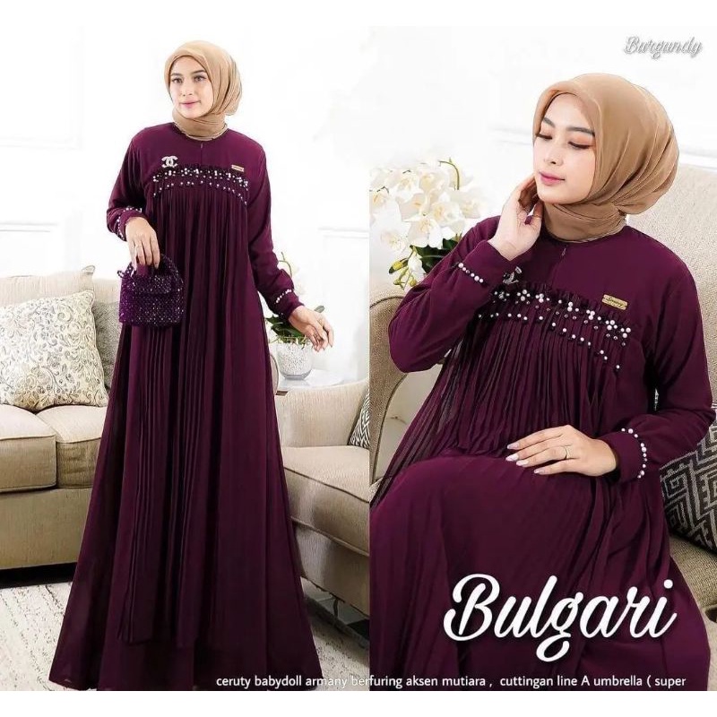 DRESS PLISKET CERUTY PREMIUM PAYET AKSEN MUTIARA/BULGARI DRESS MAXY PLISKET FULL FURRING/DRESS KONDANGAN/GAMIS MUSLIMAH TERBARU/FAR MOSLEMSTORE