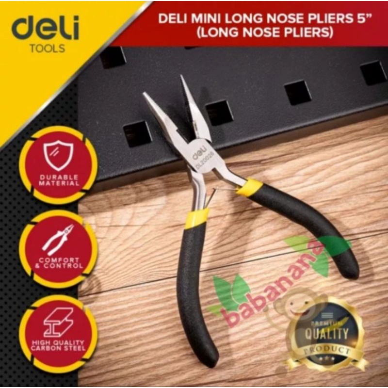 Deli DL20026 tang lancip mini 5 inch long nose pliers tamiya gundam