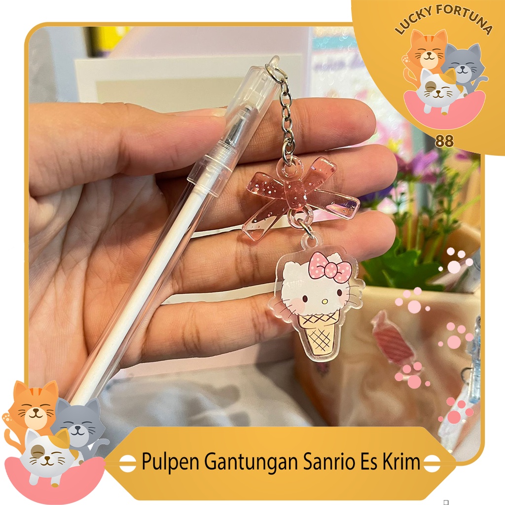 

[LuckyFortuna88] Pulpen Gantungan Eskrim Sanrio Pen Gantungan EsKrim sanrio alat tulis kantor alat tulis sekolah lucu Termurah