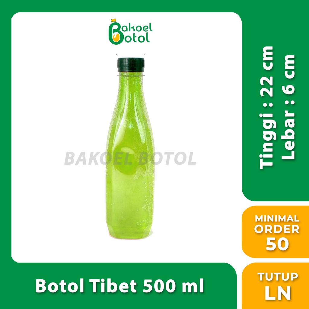 Botol Tibet 500 ml (MINIMAL 91 PCS) / Botol Plastik 500 ml Murah Surabaya / Botol Plastik Kekinian