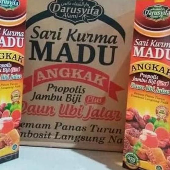 

limited STOCK!SARI KURMA MADU ANGKAK PROPOLIS JAMBU BIJI PLUS DAUN UBI JALAR DARUSYIFA|KD7