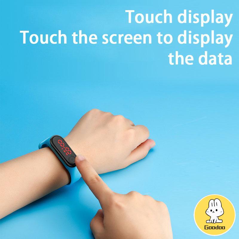 Olahraga Unisex Led Digital Watch Multicolor Bahan Silikon Jam Tangan Elektronik - SD -Doo