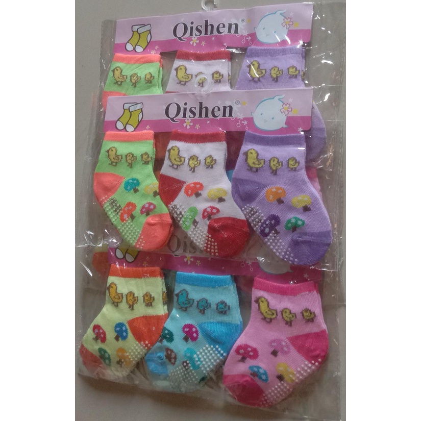 KAOS KAKI BAYI 0-12 BULAN AS QS QISHEN / KAOS KAKI BAYI QISHEN AS QS MURAH / KAOS KAKI BAYI LUCU QIS