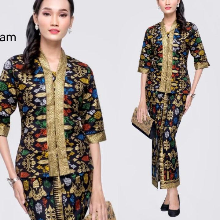 Menarik Kebaya Pramugari Batik Santika Rok Panjang