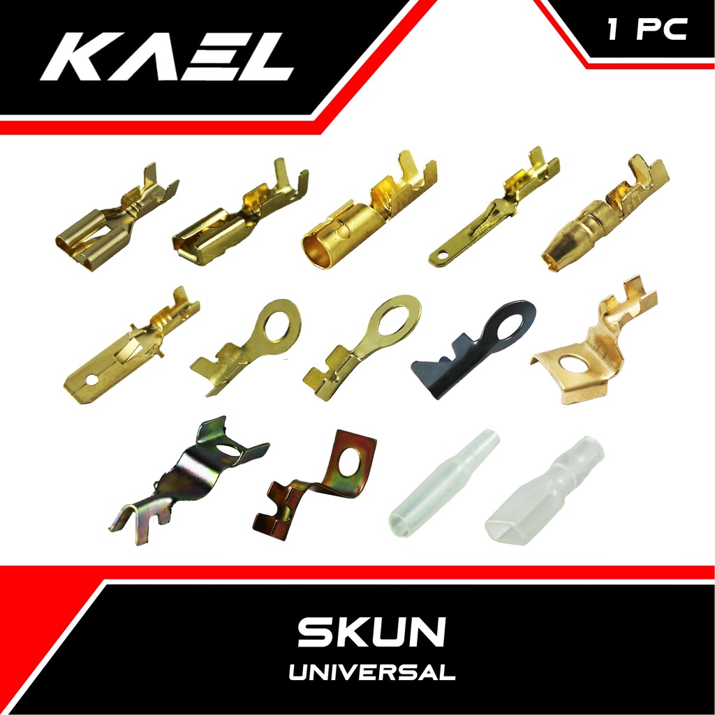 Skun Aki-Gepeng-Bulat-Ring Universal Motor-Mobil Kuning-Silver Mini Jantan-Betina Karet-Cover-Kondom-Condom Sekun-Terminal Accu-Acu Besar Male-Female Cowo-Cowok Cewe-Cewek Jalu Kabel-Cable