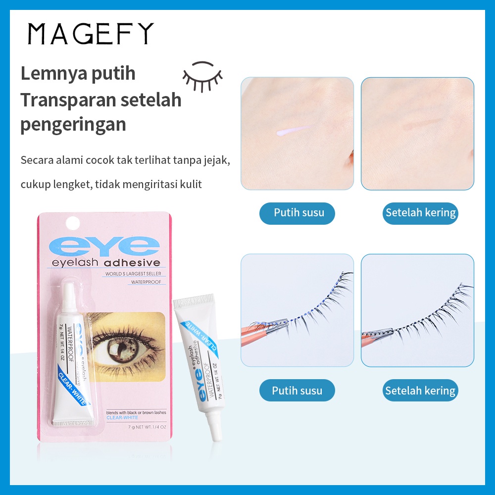 MAGEFY Lem Bulu Mata Palsu Expert Premium / Lem Eyelash Extension Tahan Lama Tidak Perih / Lem Glue Eyelash  Super Kuat Lady White7161