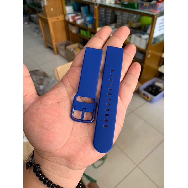Strap Tali Jam Tangan Silikom lembut Smartwatch biru 20mm